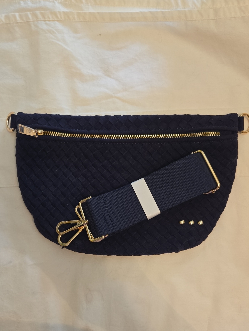 New Navy Woven  Pretty Simple Westlyn Bum Baf